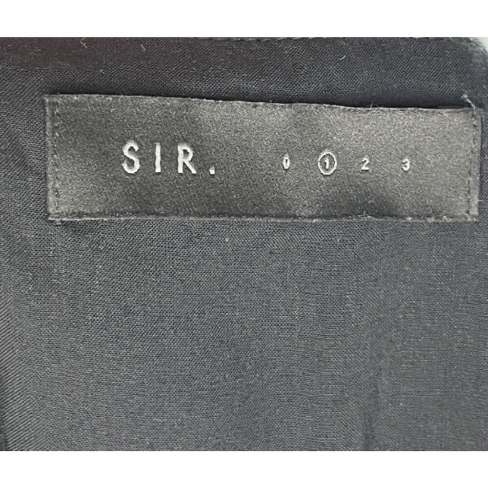 SIR THE LABEL Sz 1 4 S Black 100% Linen Tie Back Midi Dress - Picture 2 of 8